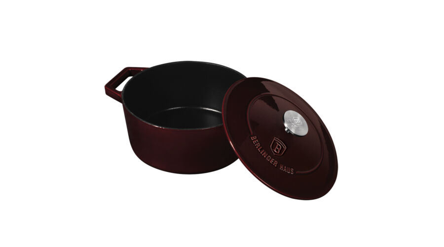 Berlinger Haus Metallic Burgundy Line �nt�ttvas magas l�bas fed�vel, 24 cm, burgundy